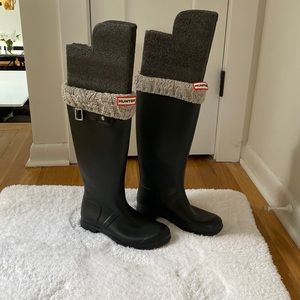 Women’s Hunter Boots with Gray Sock insert
